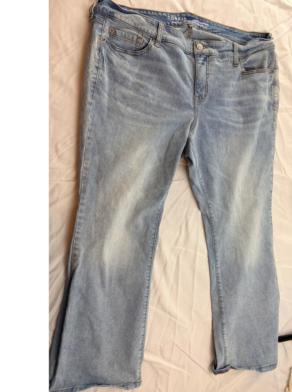 Torrid Perfect Slim Boot Jeans 18S Light Wash Vintage Stretch Plus Size